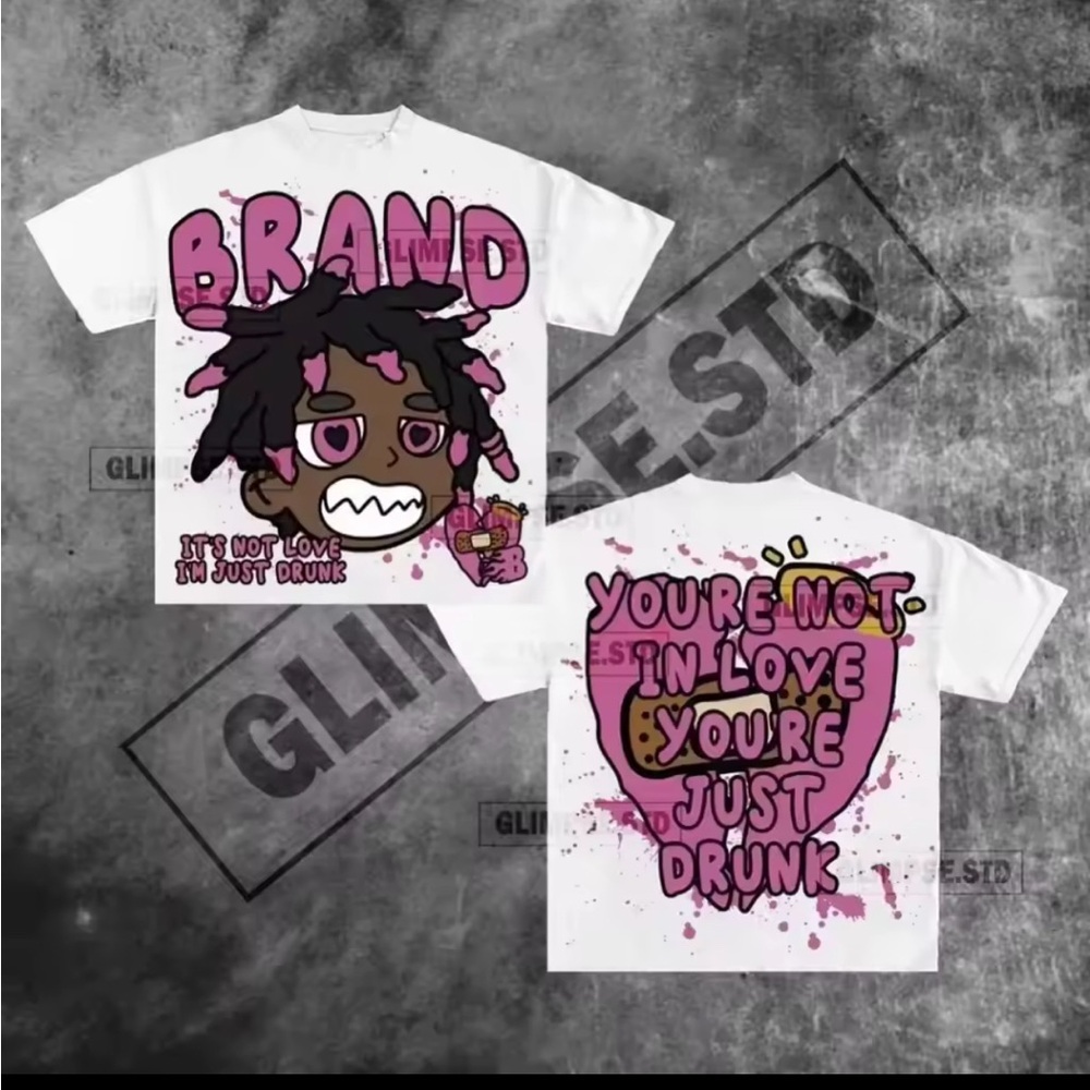 American Letter Graphic T Shirt Y2k